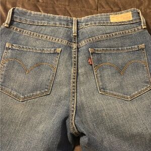 Levi's Women's Demi Curve Blue Straight Leg Jeans with Signature Back Pockets